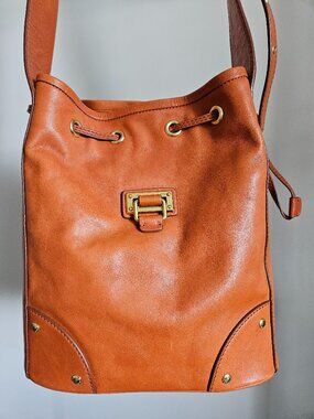Marc by Marc Jacobs Leather Drawstring Bucket Bag - Tan - Medium/Large